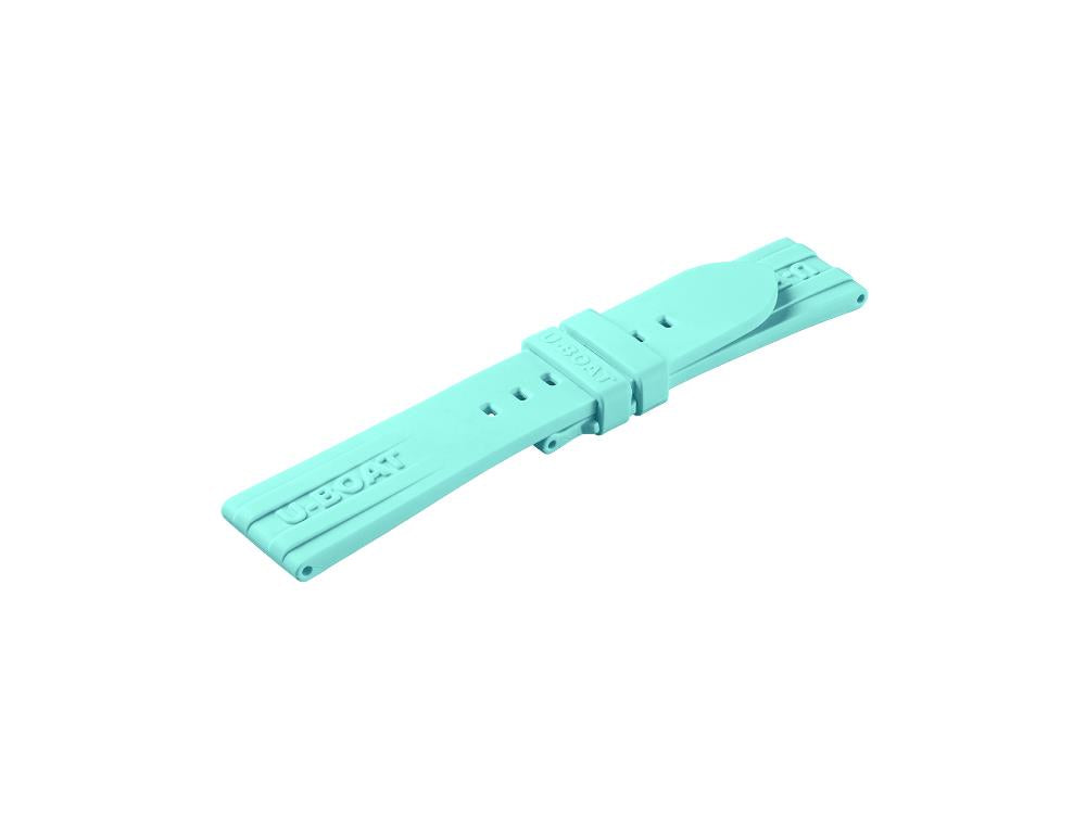 Correa U-Boat Accesorios, Silicona, Turquesa, 22/20 mm, 9537/Z