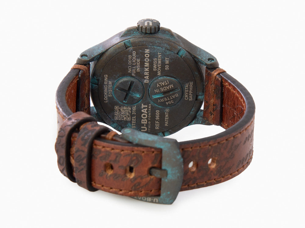 Reloj de Cuarzo U-Boat Capsoil Darkmoon Unico, Acero Inoxidable PVD, 44 mm, 9600