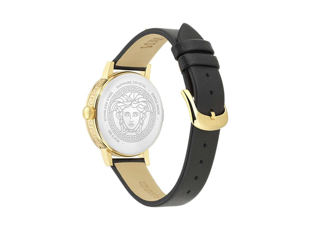 Reloj de Cuarzo Versace Greca Fortuna, PVD Oro, Negro, 35 mm, VE0A00225