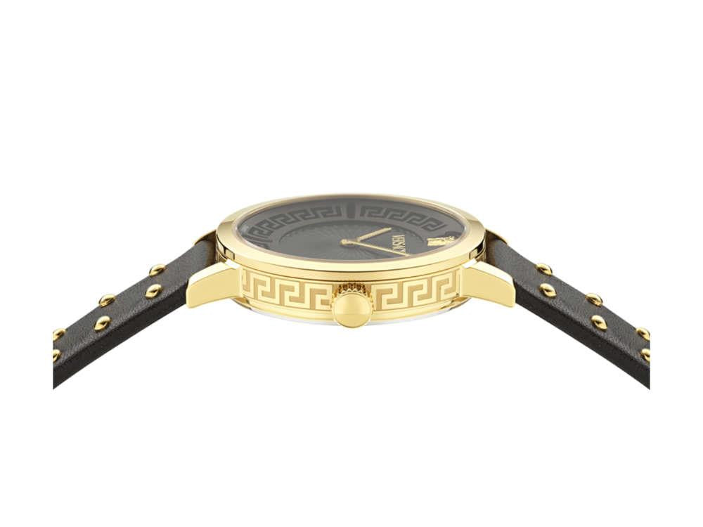 Reloj de Cuarzo Versace Greca Fortuna, PVD Oro, Negro, 35 mm, VE0A00225