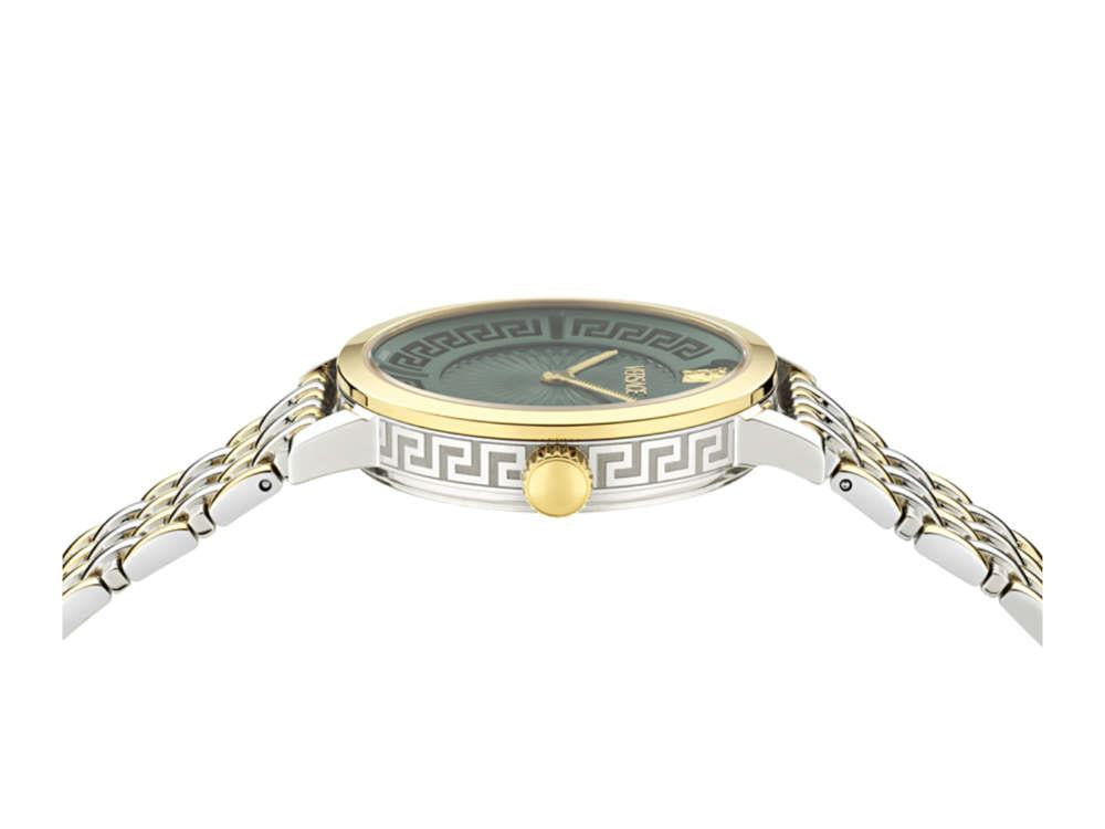 Reloj de Cuarzo Versace Greca Fortuna, PVD Oro, Verde, 35 mm, VE0A00325