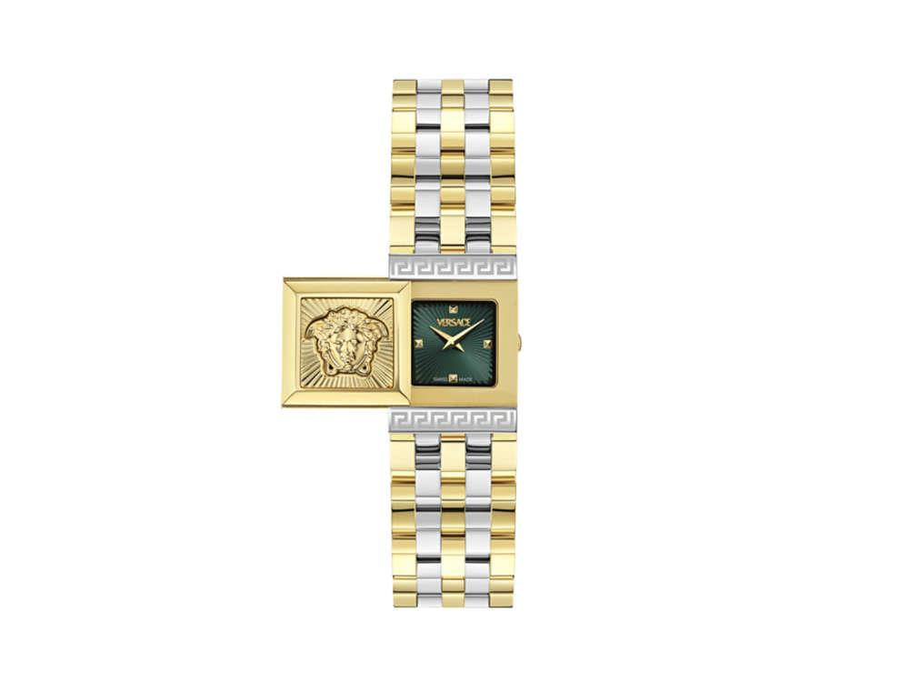 Reloj de Cuarzo Versace Reveal, PVD Oro, Verde, 18mm x 25 mm, VE0C00125