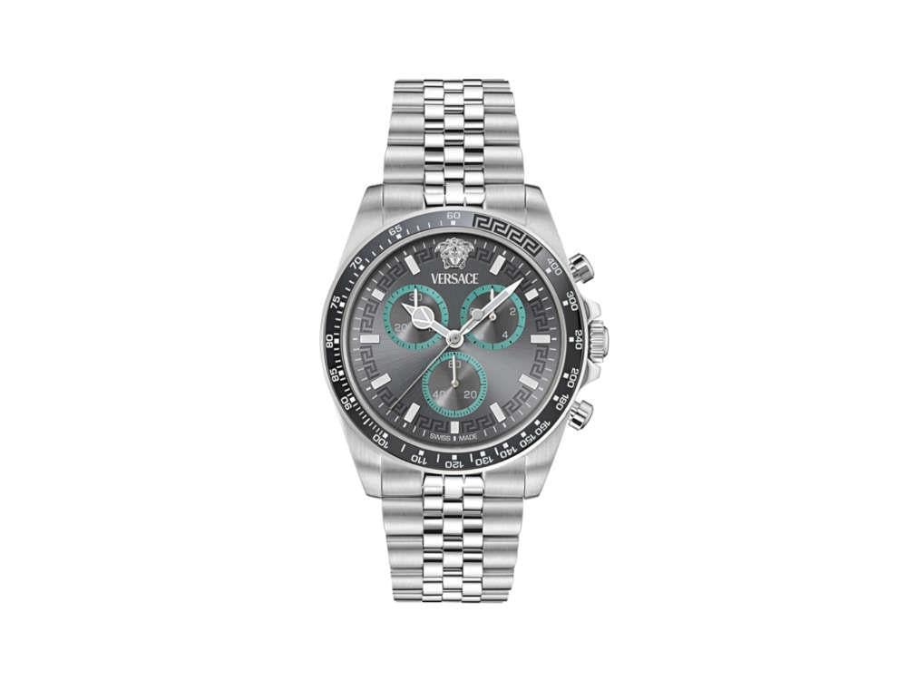Reloj de Cuarzo Versace Greca Chrono Wave, Gris, 43 mm, VE0H00325