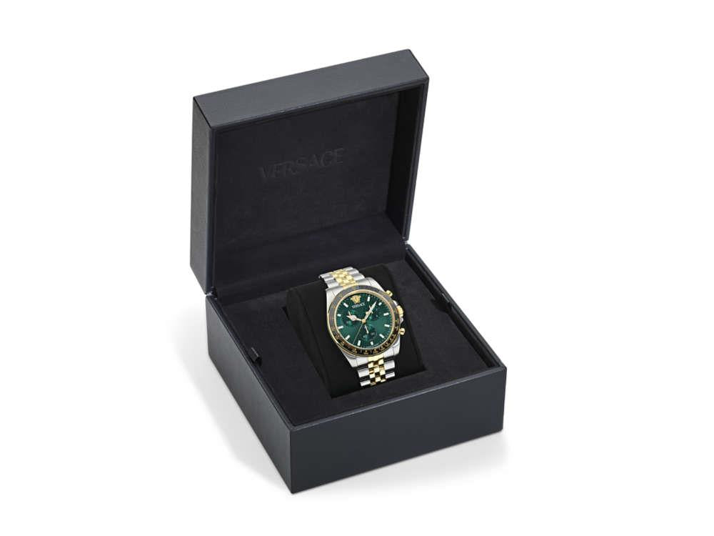 Reloj de Cuarzo Versace Greca Chrono Wave, Verde, 43 mm, VE0H00425