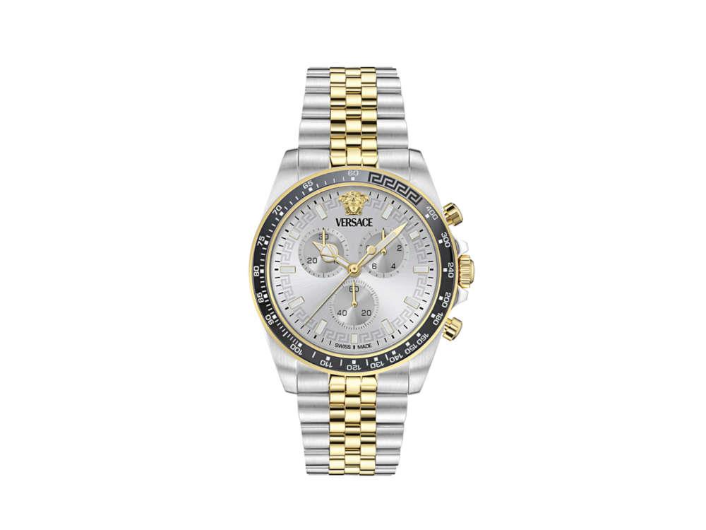 Reloj de Cuarzo Versace Greca Chrono Wave, Gris, 43 mm, VE0H00725
