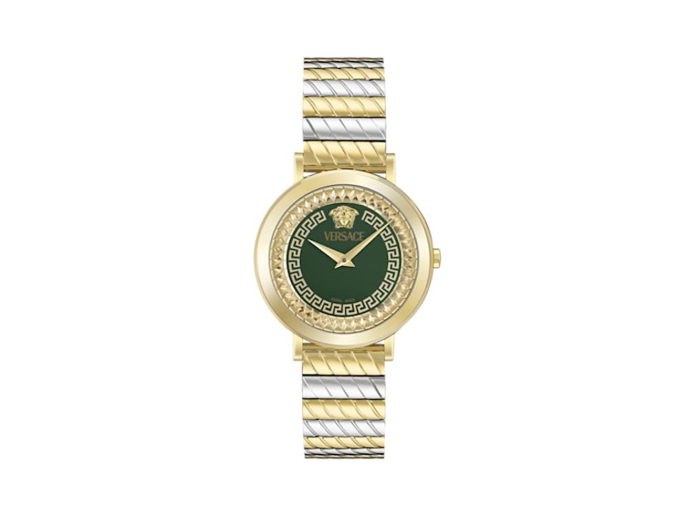 Reloj de Cuarzo Versace Delphinus, Verde, 35 mm, Cristal de Zafiro, VE0O00225