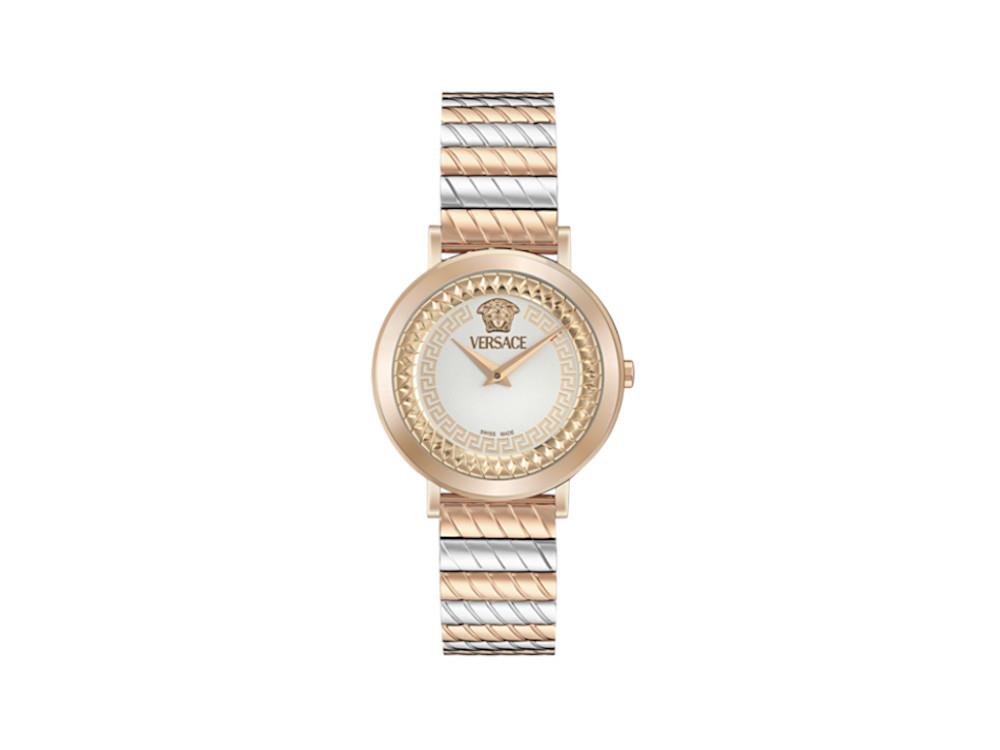 Reloj de Cuarzo Versace Delphinus, PVD Oro Rosa, Plata, 35 mm, VE0O00325