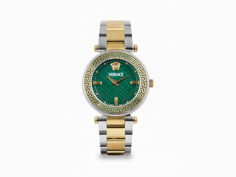 Reloj de Cuarzo Versace Reve, PVD Oro, Verde, 35 mm, Cristal Zafiro, VE8B00524
