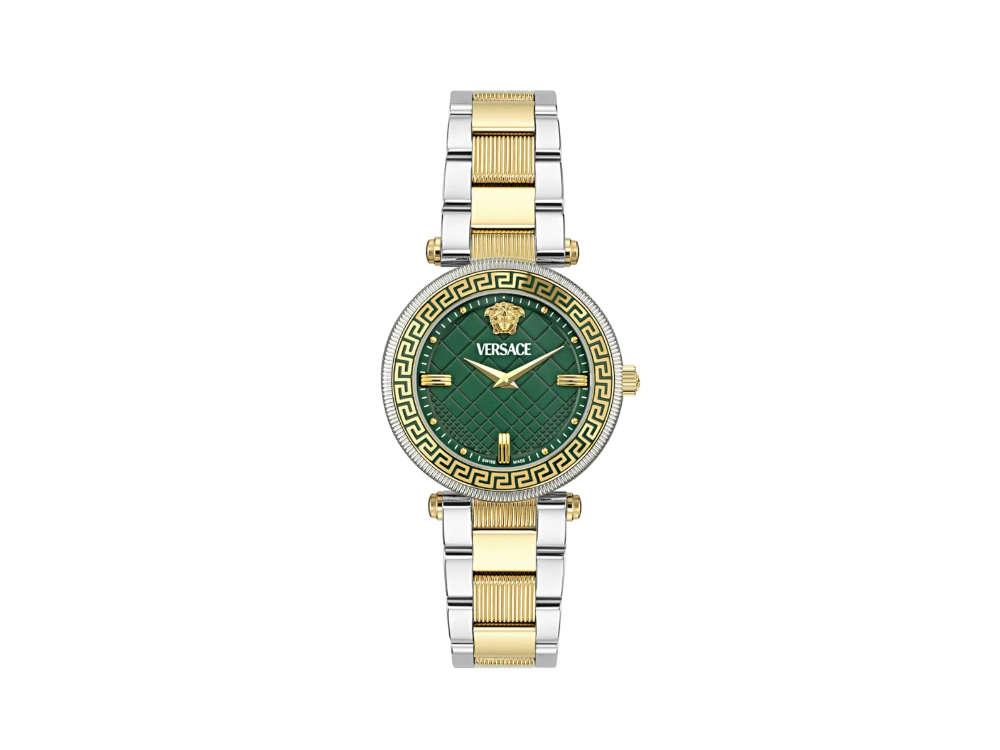 Reloj de Cuarzo Versace Reve, PVD Oro, Verde, 35 mm, Cristal Zafiro, VE8B00524