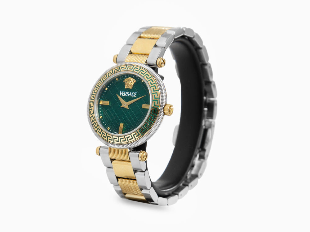 Reloj de Cuarzo Versace Reve, PVD Oro, Verde, 35 mm, Cristal Zafiro, VE8B00524