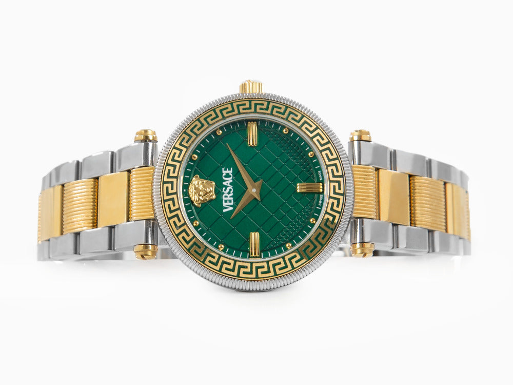 Reloj de Cuarzo Versace Reve, PVD Oro, Verde, 35 mm, Cristal Zafiro, VE8B00524