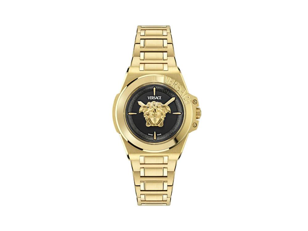 Reloj de Cuarzo Versace HerA, PVD Oro, Negro, 37 mm, Cristal Zafiro, VE8D00624