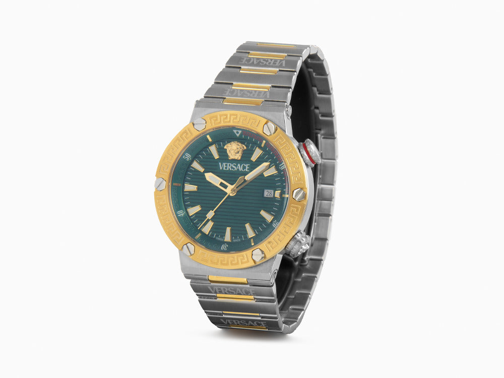 Reloj de Cuarzo Versace Greca Logo Diver, Verde, 43mm, Cristal Zafiro, VE8G00524