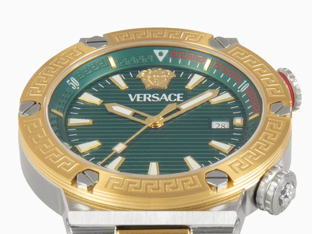 Reloj de Cuarzo Versace Greca Logo Diver, Verde, 43mm, Cristal Zafiro, VE8G00524