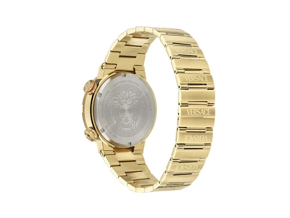 Reloj de Cuarzo Versace Greca Logo Diver, PVD Oro, Negro, 43 mm, VE8G00624