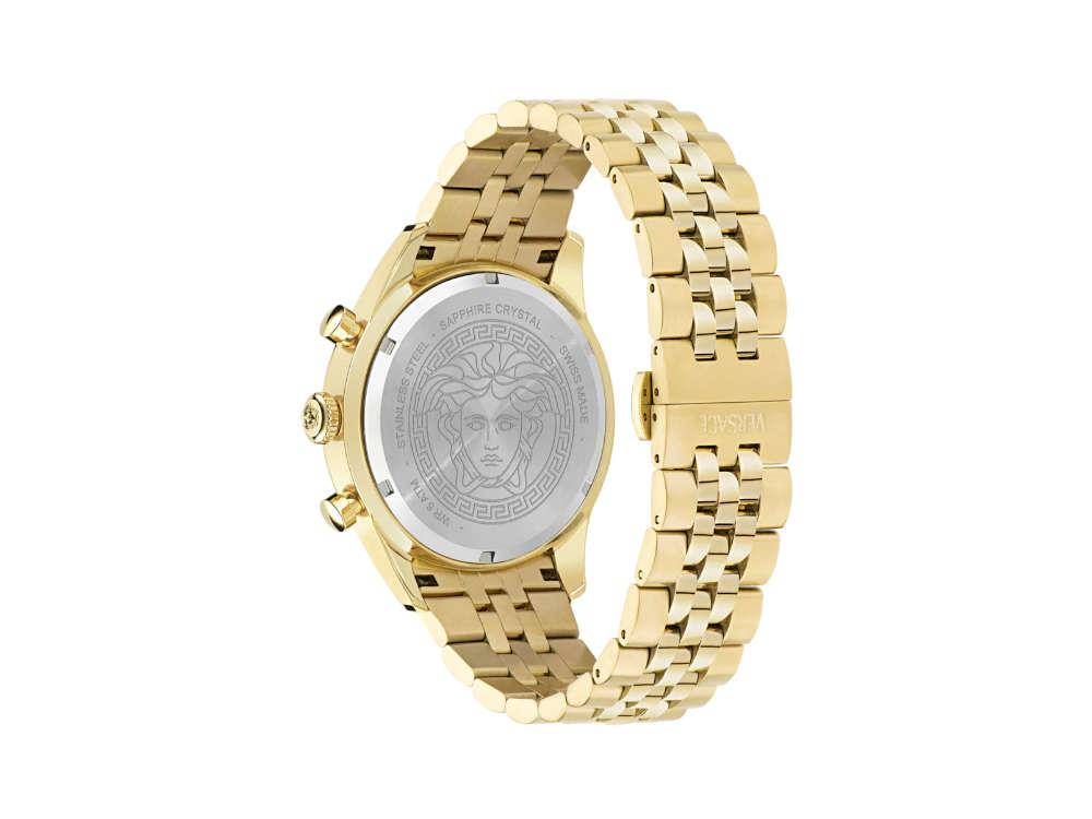 Reloj de Cuarzo Versace Chrono Master, PVD Oro, Negro, 44 mm, VE8R00624