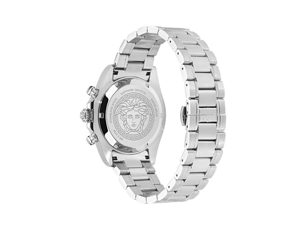 Reloj de Cuarzo Versace Chrono X, Acero reciclado, Azul, 44 mm, VE9K00324