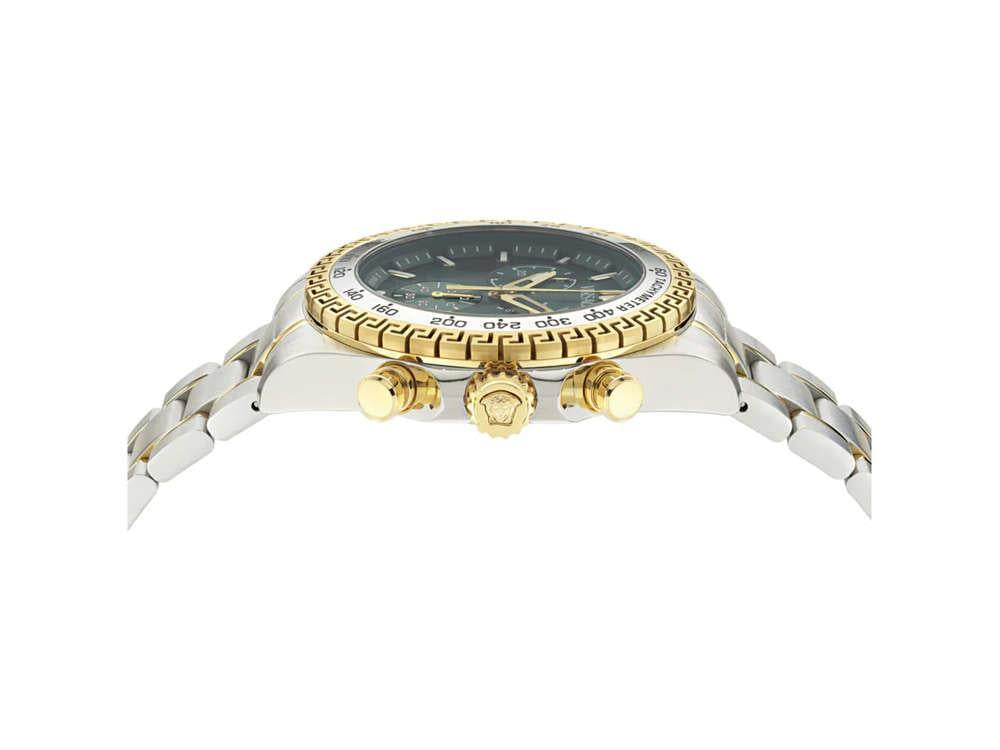 Reloj de Cuarzo Versace Chrono X, Acero reciclado, Verde, 44 mm, VE9K00424
