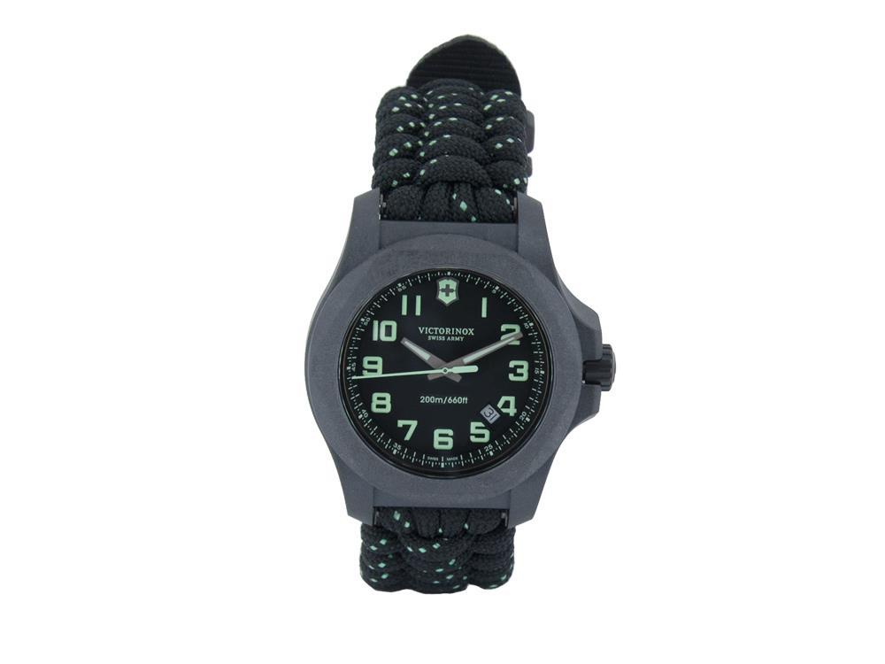Reloj de Cuarzo Victorinox I.N.O.X. Carbon, Negro, 43 mm, Paracord, V241859