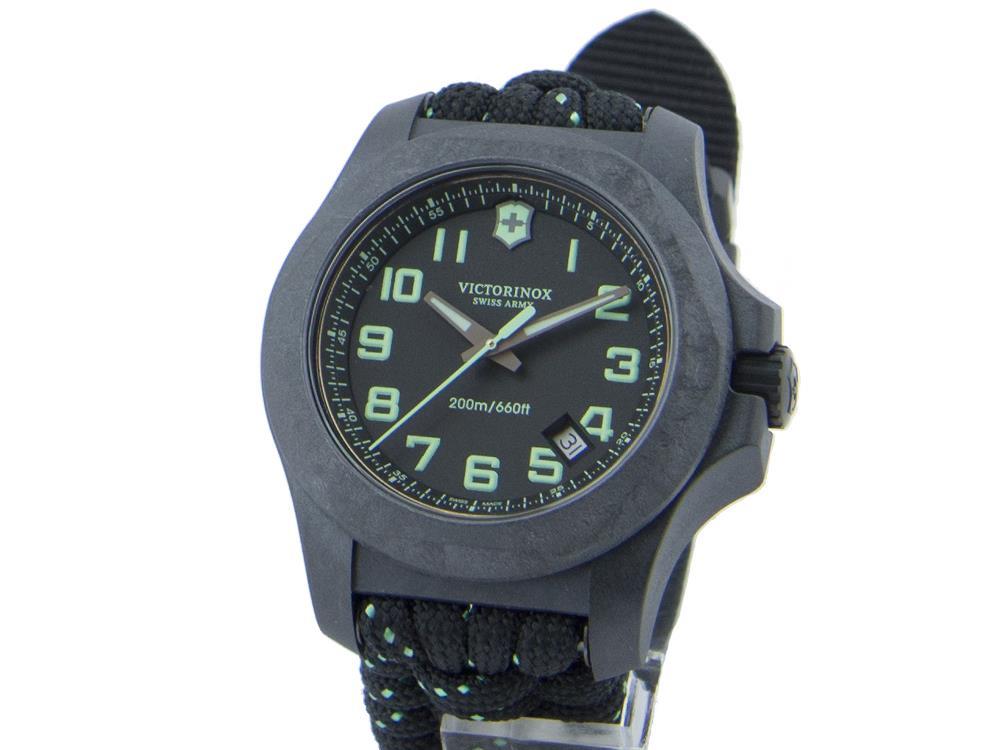 Reloj de Cuarzo Victorinox I.N.O.X. Carbon, Negro, 43 mm, Paracord, V241859