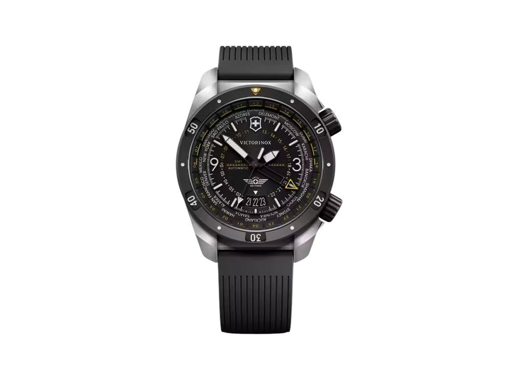Reloj Automático Victorinox Air Pro, Acero Inoxidable 316L, Negro, 43 mm,V242005