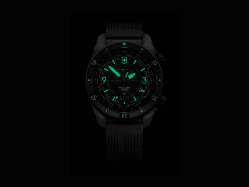 Reloj Automático Victorinox Air Pro, Acero Inoxidable 316L, Negro, 43 mm,V242005