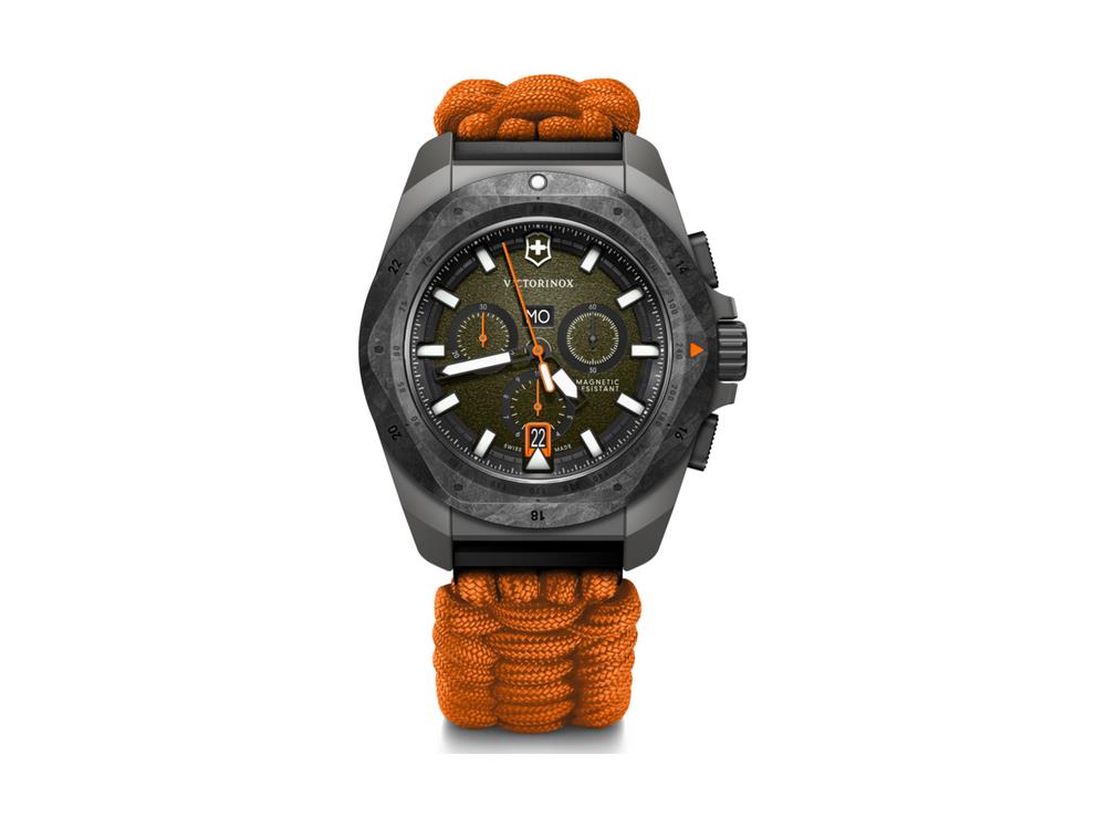 Reloj de Cuarzo Victorinox I.N.O.X. Chrono Titanio, Verde, 43 mm, V242083.1