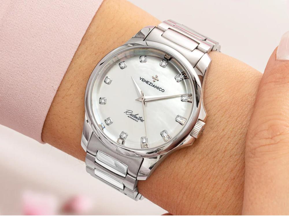 Reloj Automático Venezianico Redentore 36 mm, Blanco, 1121520C