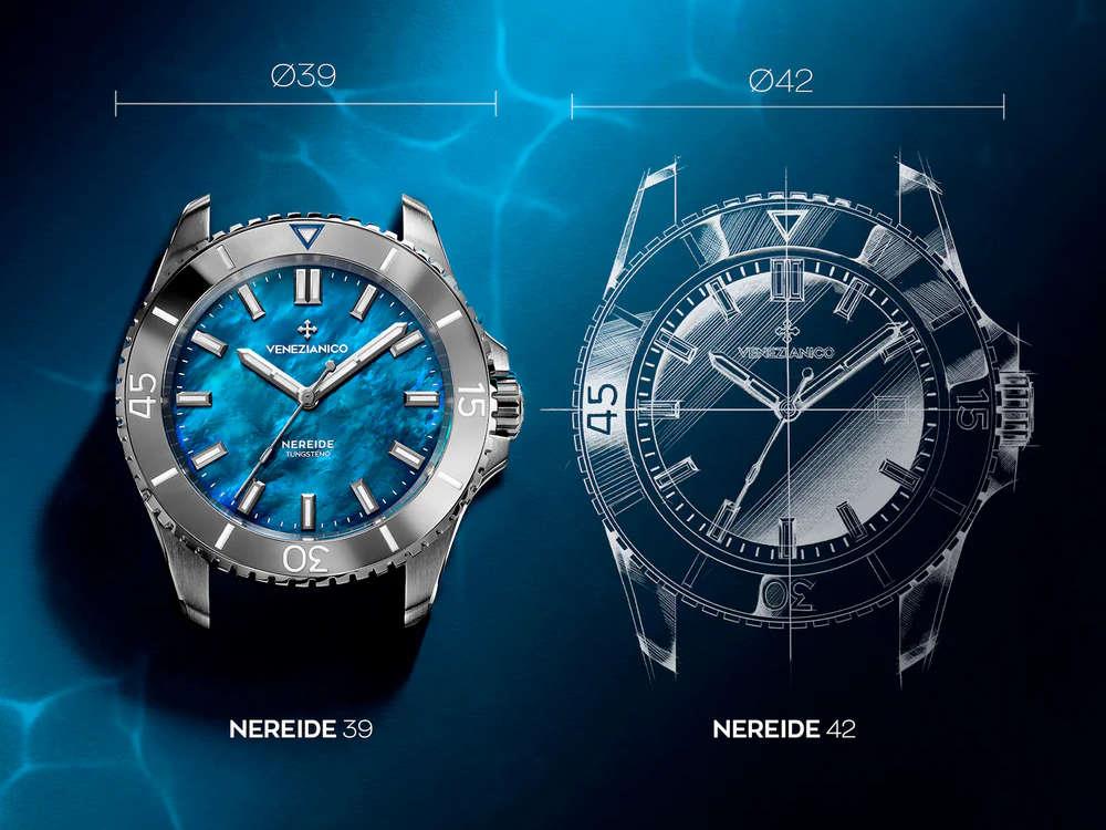 Reloj Automático Venezianico Nereide Tungsteno, 39 mm, Azul, 3121541C