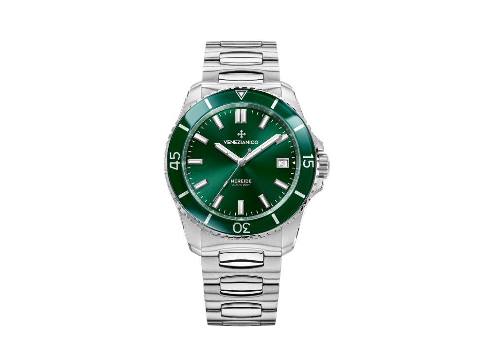 Reloj Automático Venezianico Nereide, 42 mm, Verde, 3321511C