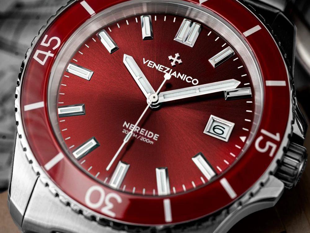 Reloj Automático Venezianico Nereide, 42 mm, Burdeos, 3321513C