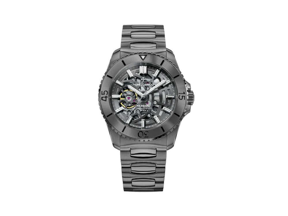 Reloj Automático Venezianico Nereide Ultraleggero, PVD, 42 mm, Gris, 3921509C