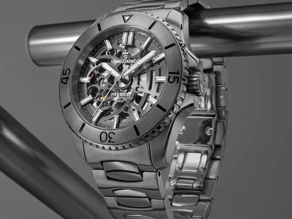 Reloj Automático Venezianico Nereide Ultraleggero, PVD, 42 mm, Gris, 3921509C
