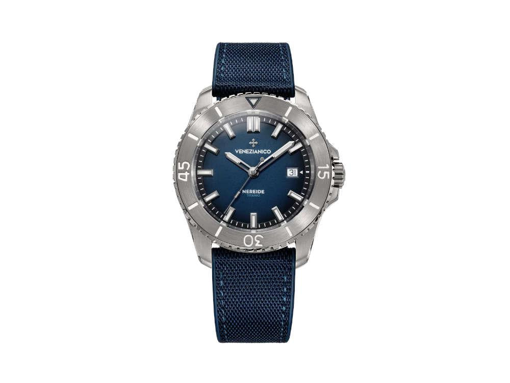 Reloj Automático Venezianico Nereide Titanio, 42 mm, Azul, 4521558