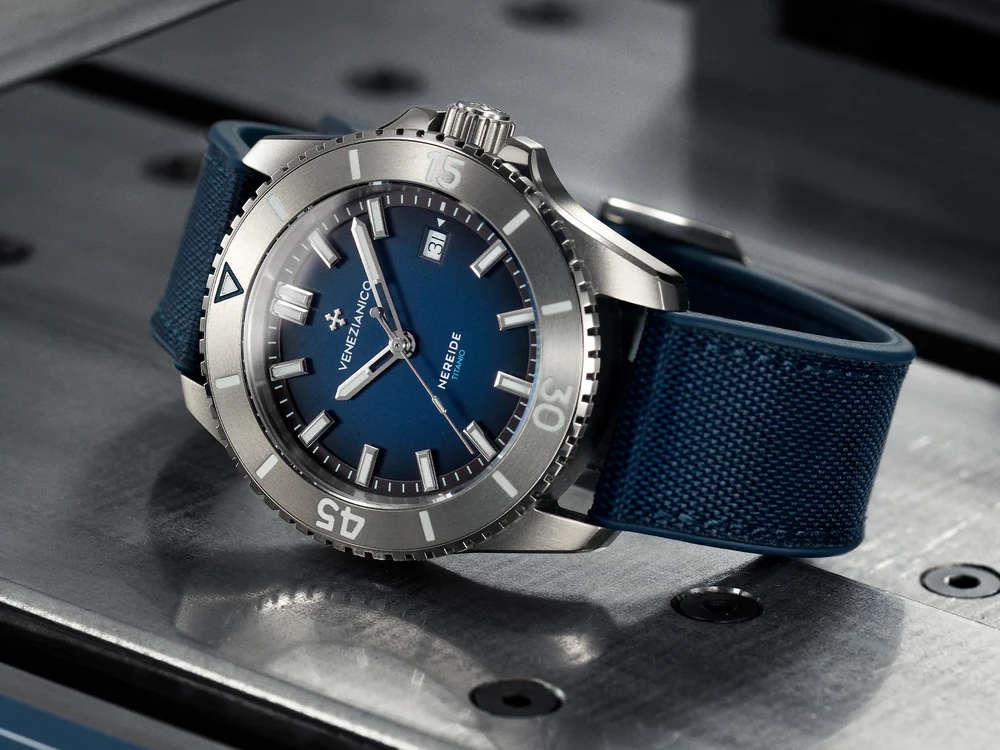 Reloj Automático Venezianico Nereide Titanio, 42 mm, Azul, 4521558