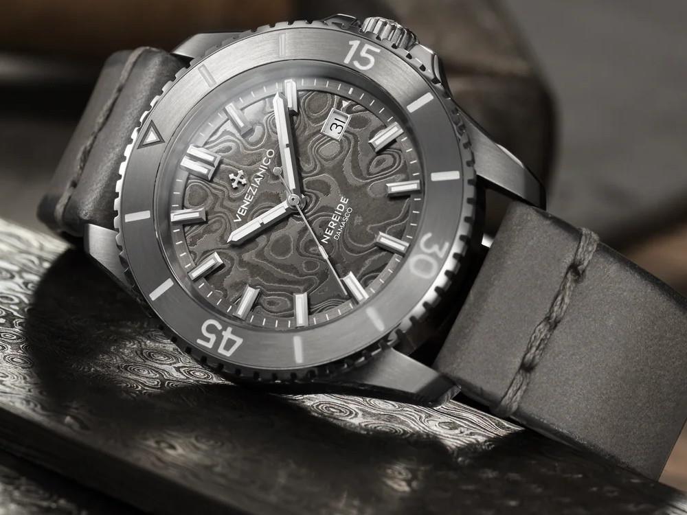 Reloj Automático Venezianico Nereide Damasco, 42 mm, Gris, 4521565