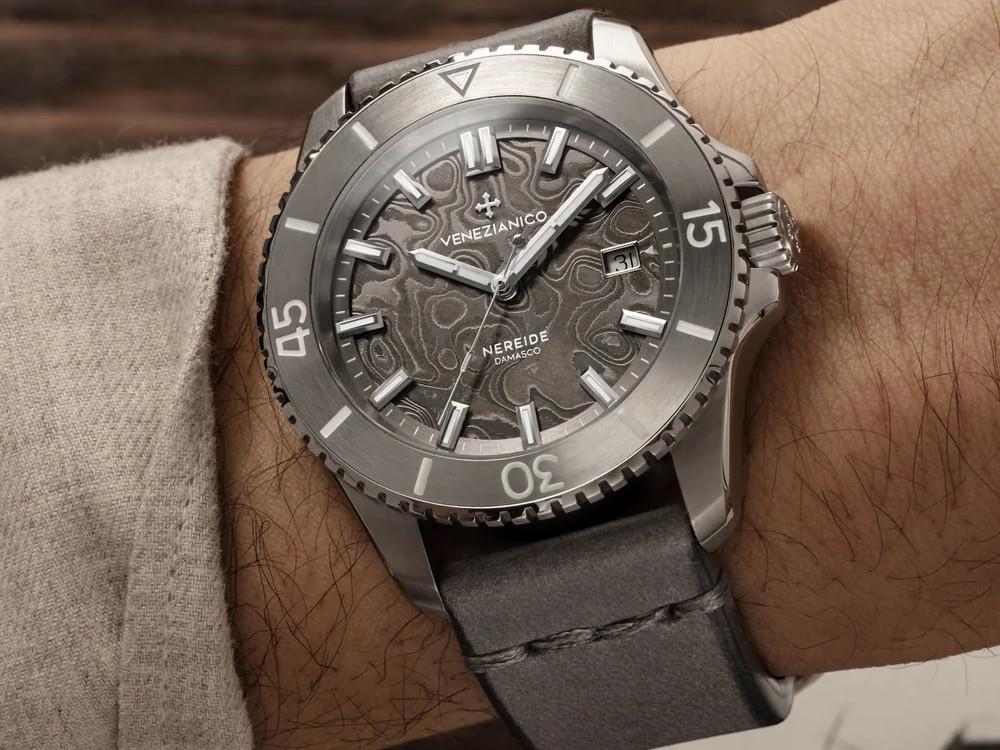 Reloj Automático Venezianico Nereide Damasco, 42 mm, Gris, 4521565