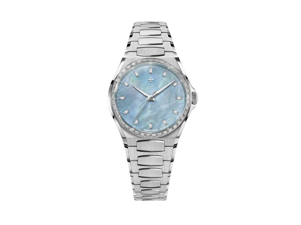 Reloj Automático Venezianico Arsenale Moissanite, 37 mm, Azul Celeste , 6121512C