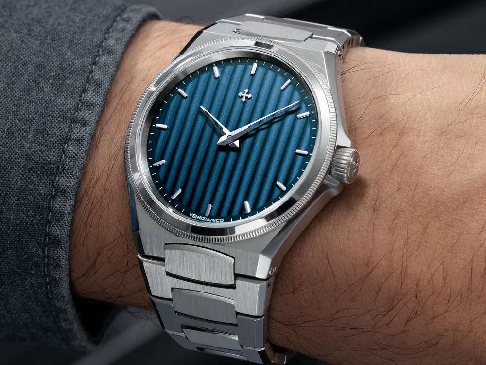 Reloj Automático Venezianico Arsenale, 40 mm, Azul, 6221502C