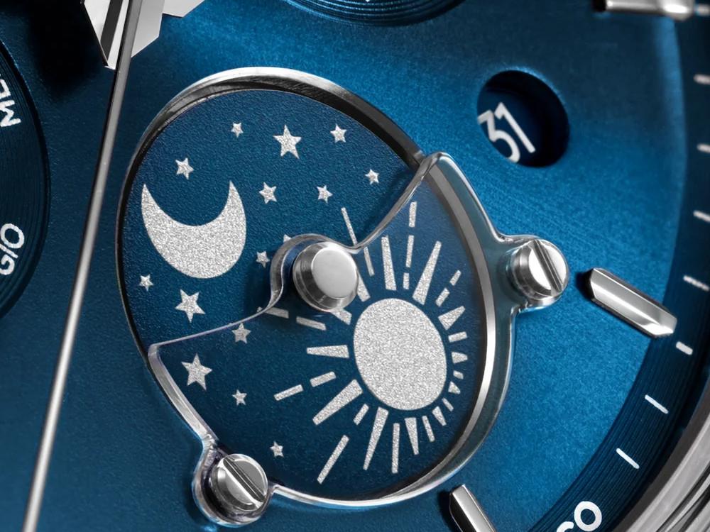 Reloj Automático Venezianico Arsenale Calendario, 40 mm, Azul, 6221580C