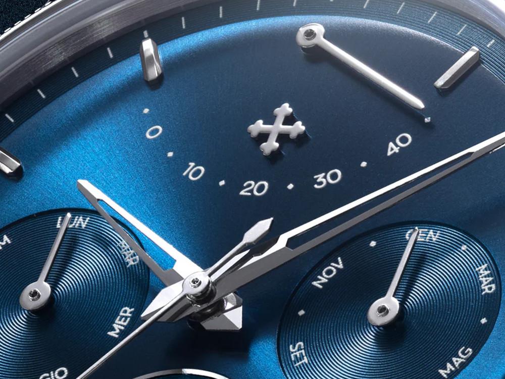 Reloj Automático Venezianico Arsenale Calendario, 40 mm, Azul, 6221580C