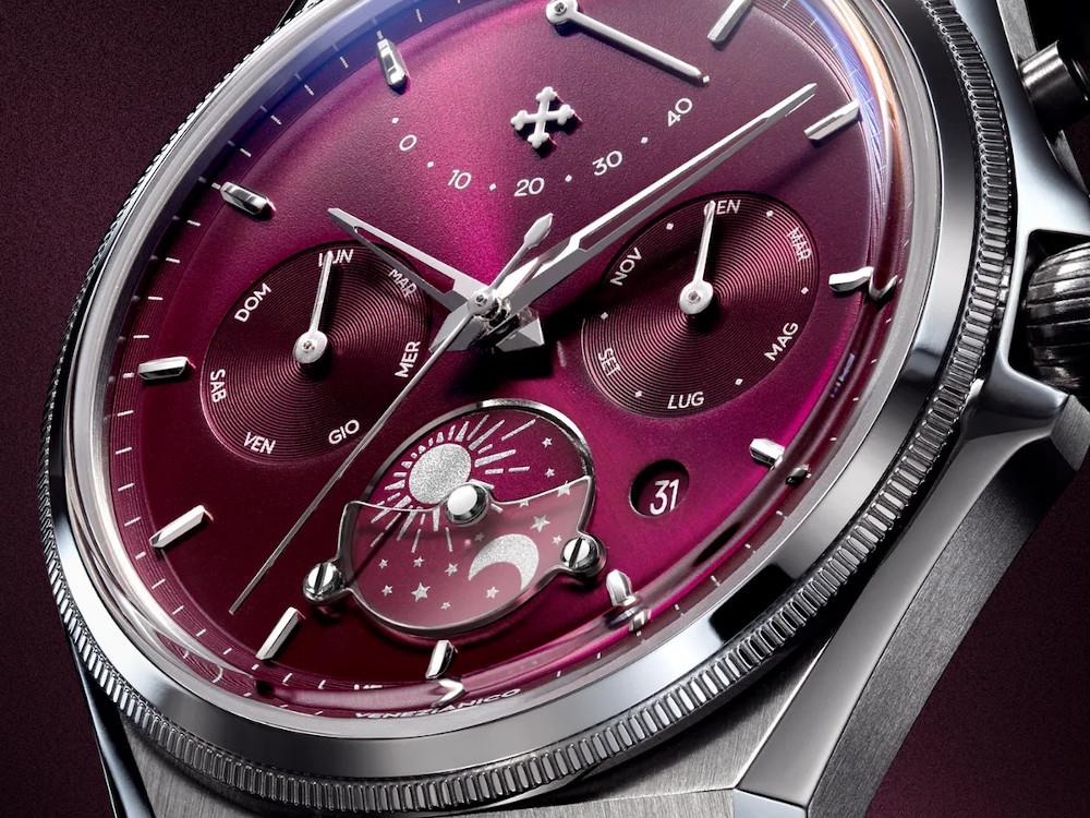 Reloj Automático Venezianico Arsenale Calendario, 40 mm, Burdeos, 6221581C