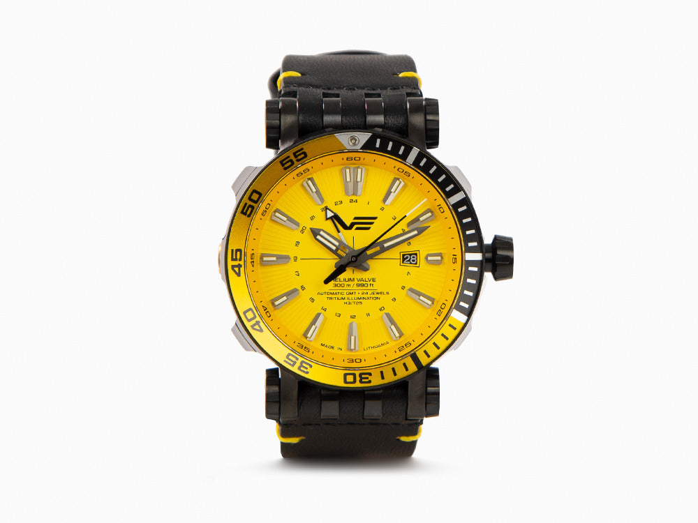 Reloj Automático Vostok Europe Energia II GMT, PVD, Amarillo, LE, NH34-575C719