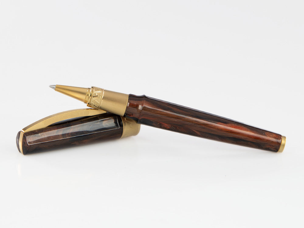 Roller Visconti Mirage Mythos Apollo, PVD Oro, Marrón KP07-08-RB