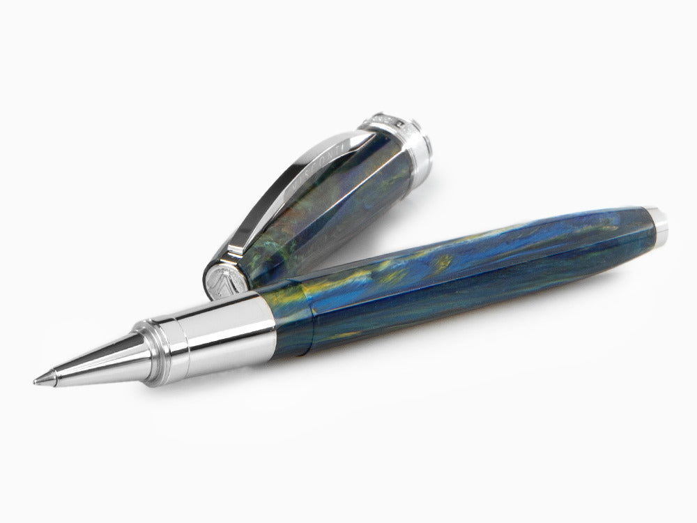 Roller Visconti Van Gogh Noche Estrellada, Resina, Paladio, Azul KP12-04-RB