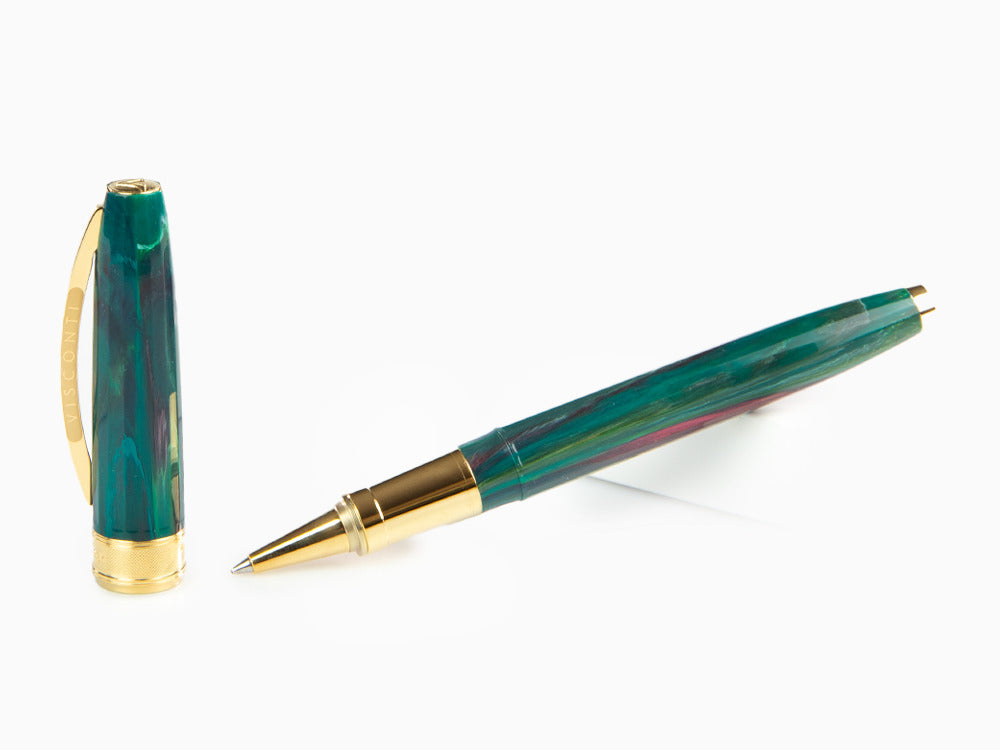 Set Roller Visconti Van Gogh The Novel Reader, PVD Oro, Verde, KP12-20-RB