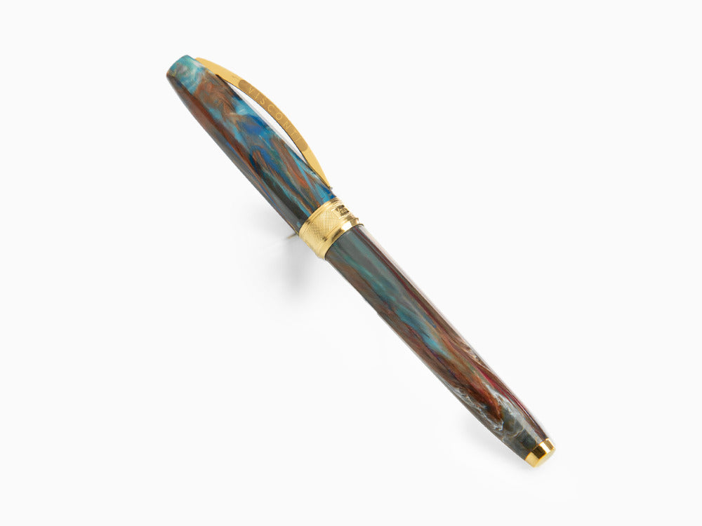 Set Roller Visconti Van Gogh Oiran, Resina Acrílica, PVD Oro, Violeta KP12-22-RB