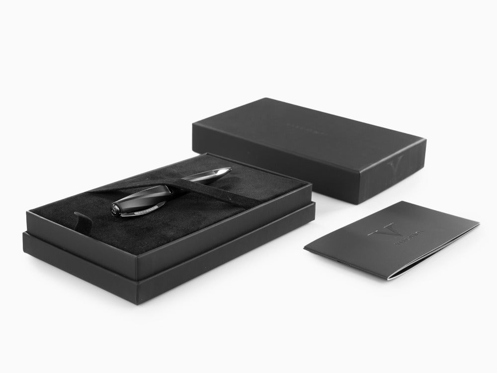 Bolígrafo Visconti Divina Matte, Resina, Negro, Adornos en rutenio, KP18-09-BP