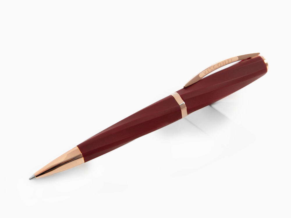 Bolígrafo Visconti Divina Bordeaux Matte, Resina, PVD Oro rosa, KP18-14-BP