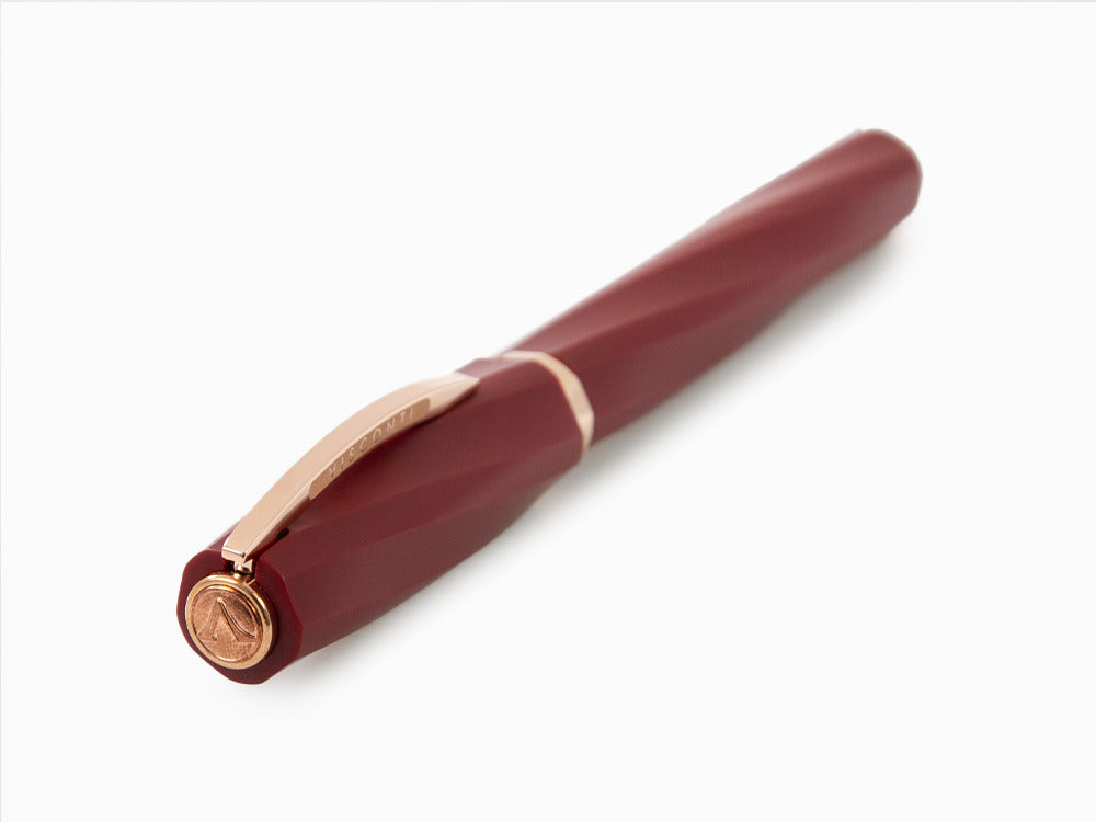Roller Visconti Divina Bordeaux Matte, Resina, PVD Oro rosa, KP18-14-RB